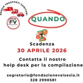 Fondazione Valsesia rilancia il bando Trasporti Sanitari 2026: domande entro il 30 aprile
