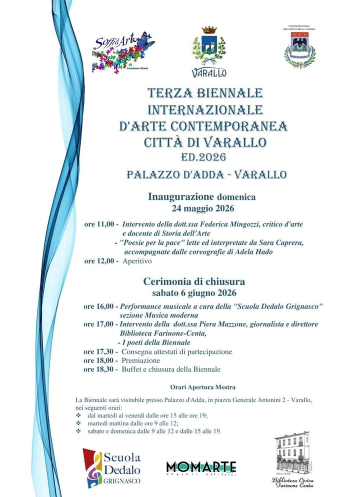 Varallo apre le porte alla terza Biennale internazionale d’arte contemporanea Varallo apre le porte alla terza Biennale internazionale d’arte contemporanea