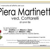 Piera Martinetti, ved. Cottarelli Piera Martinetti, ved. Cottarelli
