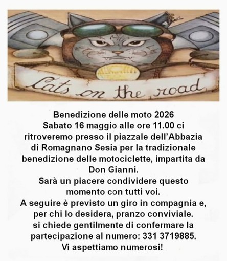 Romagnano Sesia, torna la tradizionale benedizione delle moto