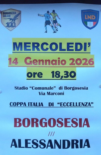 Borgosesia-Alessandria, al “Comunale” la sfida di Coppa Italia di Eccellenza