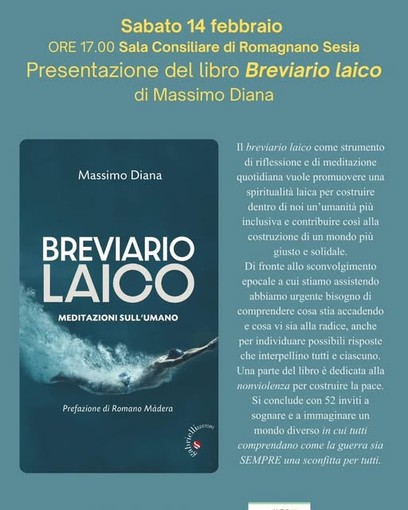 Romagnano Sesia, un incontro con l’autore Massimo Diana alla Biblioteca comunale