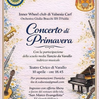 Varallo, al Teatro Civico il “Concerto di Primavera” tra musica e solidarietà