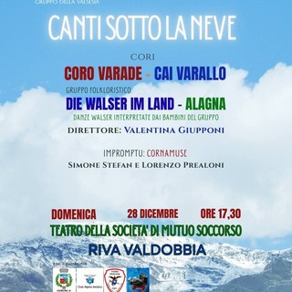 Riva Valdobbia, “Canti sotto la neve” porta cori e tradizione walser al Teatro della Società di Mutuo Soccorso
