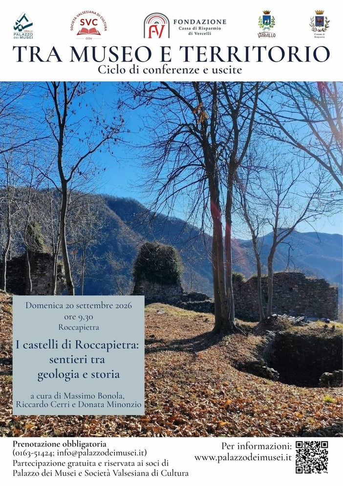 A Roccapietra tra castelli, geologia e storia: il 20 settembre nuova uscita di “Tra Museo e Territorio” A Roccapietra tra castelli, geologia e storia: il 20 settembre nuova uscita di “Tra Museo e Territorio”