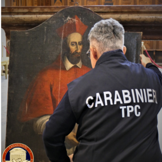 Carabinieri TPC restituiscono ritratto del Card. Giacomo Guala Bicchieri rubato dalla Basilica di Sant’Andrea di Vercelli