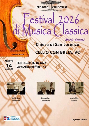 Cellio con Breia, Ferragosto in jazz alla chiesa di San Lorenzo Cellio con Breia, Ferragosto in jazz alla chiesa di San Lorenzo