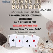 A Varallo un corso gratuito di burraco in Biblioteca con quattro incontri ad aprile A Varallo un corso gratuito di burraco in Biblioteca con quattro incontri ad aprile