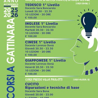 Gattinara rilancia i corsi dell’Università Popolare: lingue e cucito tra Centro Incontri e Villa Paolotti