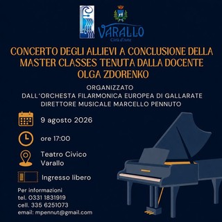Varallo, il Concerto degli allievi chiude la masterclass di pianoforte