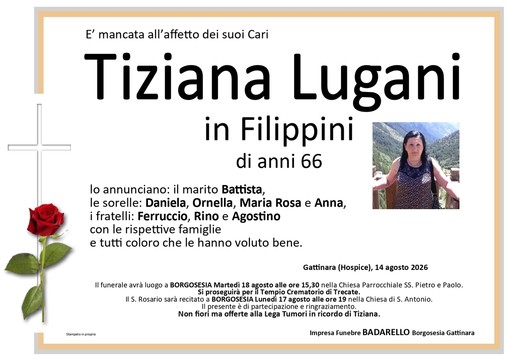 Tiaziana Lugani in Filippini Tiaziana Lugani in Filippini