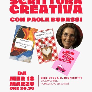 A Romagnano Sesia parte il corso di scrittura creativa con Paola Budassi alla Biblioteca Dionisotti