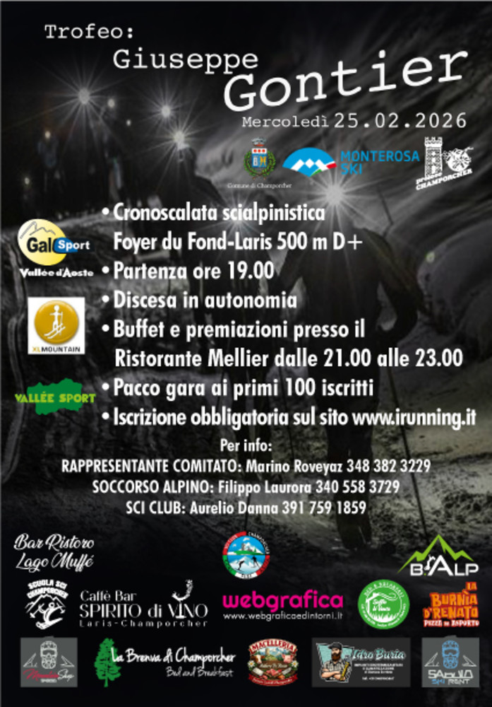 Trofeo Giuseppe Gontier, cronoscalata notturna di scialpinismo a Champorcher