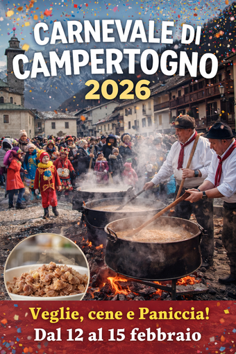 A Campertogno torna il Carnevale 2026 tra cene, veglia danzante e la 79ª Paniccia