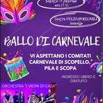 Scopello, Ballo di Carnevale al Centro Polifunzionale: serata con l’orchestra “I Vicini di Casa”