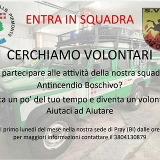 Pray, l’AIB cerca nuovi volontari: aperto l’invito a entrare in squadra