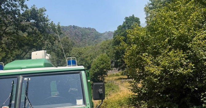 Incendi in Valsesia, situazione in miglioramento: ancora mezzi aerei su Cravagliana e Res