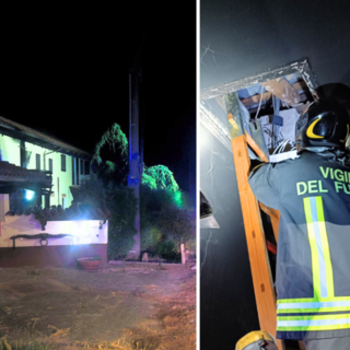 A fuoco un cascinale a Balocco: intervengono i Vigili del Fuoco
