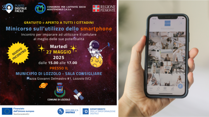 Lozzolo, torna il corso per imparare a usare lo smartphone: appuntamento il 27 maggio.