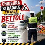 Borgosesia, chiusura totale della strada a Bettole per i lavori di riasfaltatura
