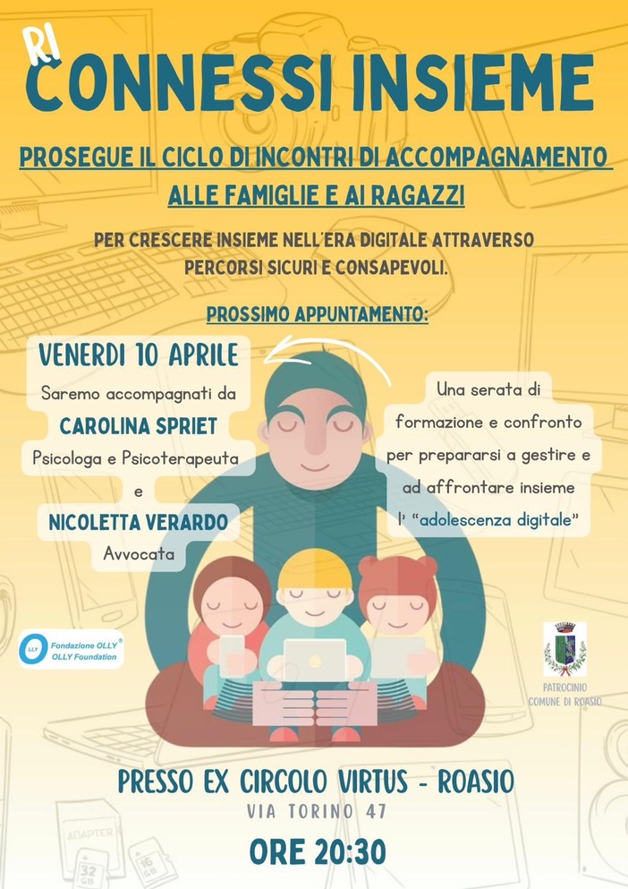 Roasio, venerdì torna “Connessi Insieme”: famiglie e ragazzi a confronto sull’adolescenza digitale