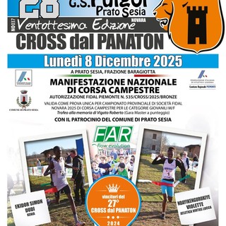 Prato Sesia, l’8 dicembre torna il “Cross dal Panaton”: al via la 28ª edizione della corsa campestre