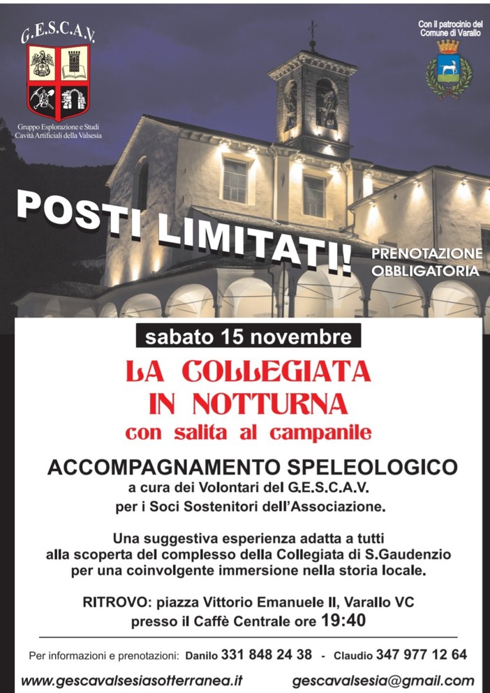 Varallo, visita notturna alla Collegiata di San Gaudenzio con salita al campanile Varallo, visita notturna alla Collegiata di San Gaudenzio con salita al campanile