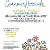 “Camminar Narrando”, sabato a Romagnano Sesia una mattinata tra storie e letture “Camminar Narrando”, sabato a Romagnano Sesia una mattinata tra storie e letture