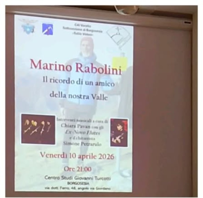 Borgosesia, il CAI ricorda Marino: una serata tra memoria e musica