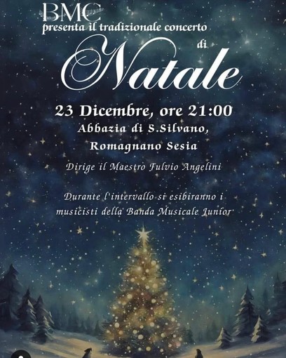 Romagnano Sesia, il Concerto di Natale della BMC all’Abbazia di San Silvano Romagnano Sesia, il Concerto di Natale della BMC all’Abbazia di San Silvano