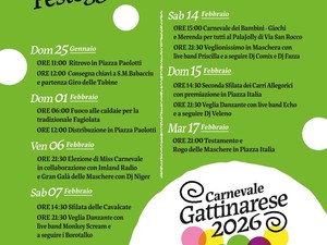 Gattinara entra nel vivo del Carnevale 2026: sfilate, fagiolata e grandi serate in maschera