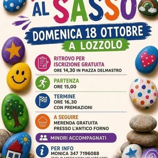 Lozzolo, il 18 ottobre “Caccia al Sasso”: gioco, premi e merenda per grandi e piccoli Lozzolo, il 18 ottobre “Caccia al Sasso”: gioco, premi e merenda per grandi e piccoli