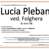 Lucia Plebani, ved. Folghera Lucia Plebani, ved. Folghera
