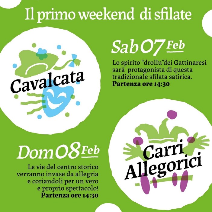 Gattinara, primo weekend di sfilate del Carnevale: Cavalcata e carri allegorici