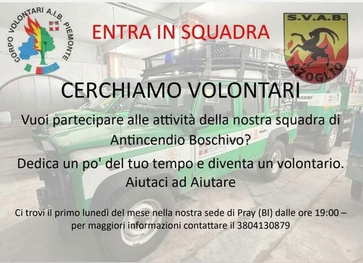 Pray, l’AIB cerca nuovi volontari: aperto l’invito a entrare in squadra Pray, l’AIB cerca nuovi volontari: aperto l’invito a entrare in squadra