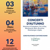 Concerti d’Autunno, tre appuntamenti tra Oleggio, Galliate e San Nazzaro Sesia Concerti d’Autunno, tre appuntamenti tra Oleggio, Galliate e San Nazzaro Sesia