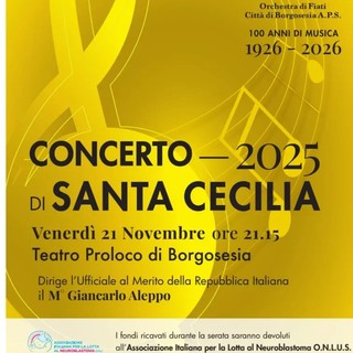 Borgosesia celebra Santa Cecilia con il concerto dell’Orchestra di Fiati: musica e solidarietà al Teatro Pro Loco