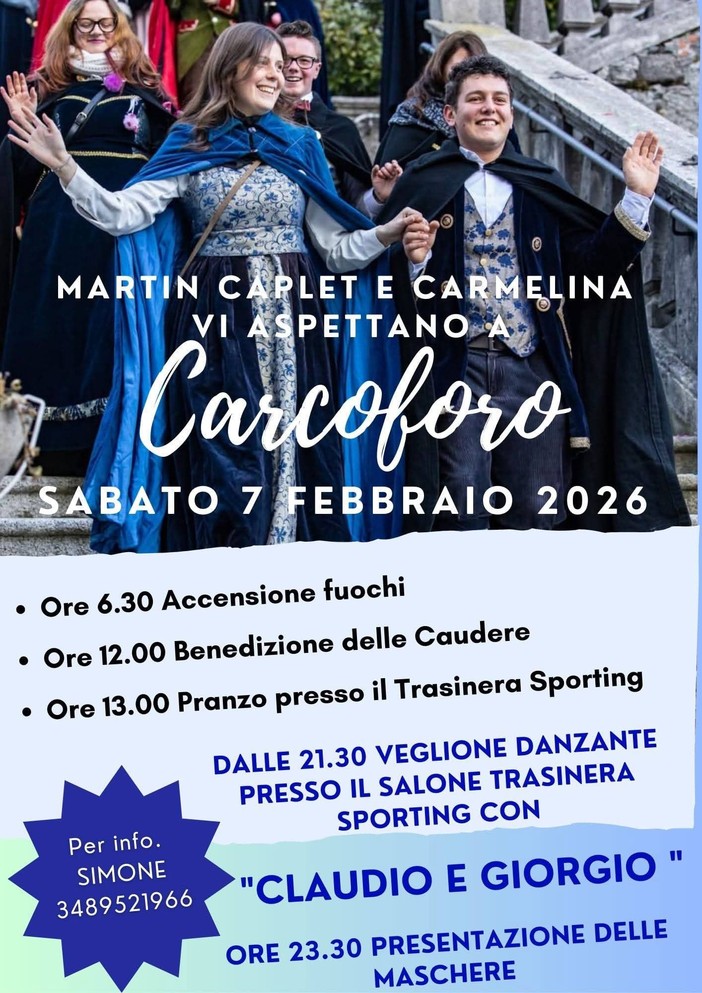 Carcoforo si prepara alla festa: Martin Caplet e Carmelina danno appuntamento per sabato 7 febbraio