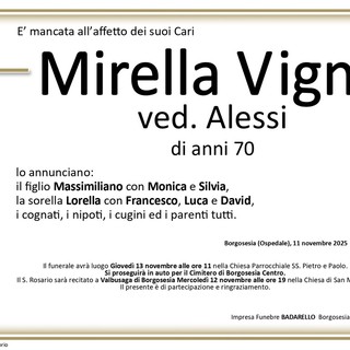 Mirella Vigna, ved. Alessi