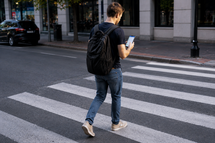 Occhio allo smartphone sulle strisce: il nuovo Codice della Strada potrebbe costare 75 euro ai pedoni (foto di repertorio)
