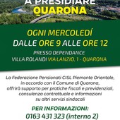 Quarona, la CISL torna a presidiare il paese: sportello ogni mercoledì alla dependance di Villa Rolandi
