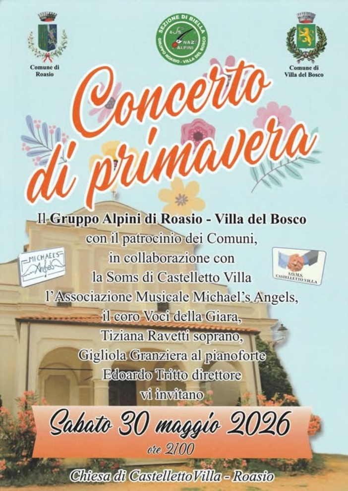 A Roasio il Concerto di Primavera con il Gruppo Alpini