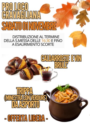 Cravagliana festeggia l’autunno con caldarroste, vin brûlé e trippa da asporto Cravagliana festeggia l’autunno con caldarroste, vin brûlé e trippa da asporto