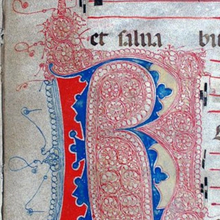 Nell’immagine: l’incipit, “R”, in Giampaolo Mele (a cura di), Die ac Nocte. I Codici Liturgici di Oristano dal Giudicato di Arborea all’età spagnola (secoli XI-XVII), Cagliari: AMD Edizioni, 2009