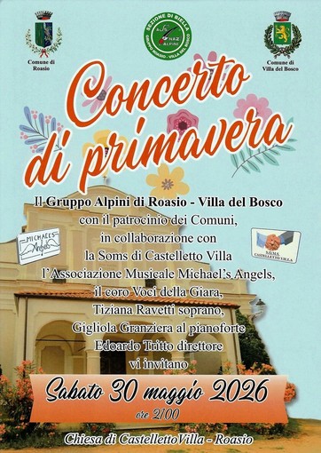A Roasio il Concerto di primavera con Alpini, cori e musicisti del territorio A Roasio il Concerto di primavera con Alpini, cori e musicisti del territorio