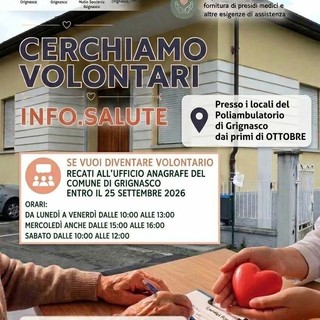 Grignasco cerca volontari per il nuovo sportello Info.Salute
