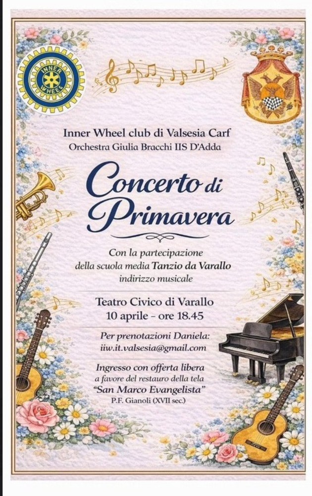 Varallo, il Concerto di Primavera unisce giovani musicisti e solidarietà al Teatro Civico