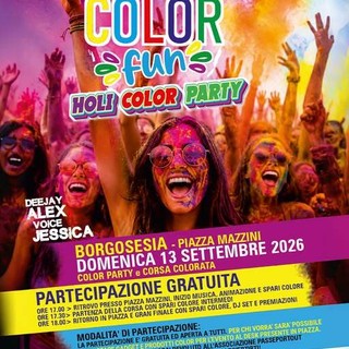 A Borgosesia una domenica di corsa, musica e colori con la “Color Fun”
