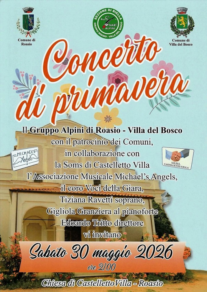 A Roasio il Concerto di primavera con Alpini, cori e musicisti del territorio A Roasio il Concerto di primavera con Alpini, cori e musicisti del territorio