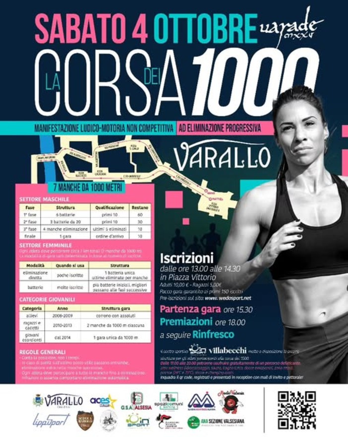 Varallo si prepara alla “Corsa dei 1000”: sport, divertimento e spirito di comunità Varallo si prepara alla “Corsa dei 1000”: sport, divertimento e spirito di comunità